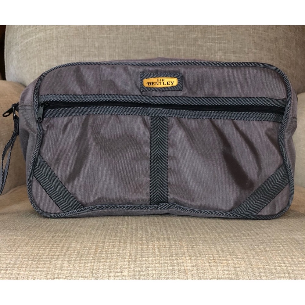 Vintage Sir Bentley Grey Toiletry Travel Bag